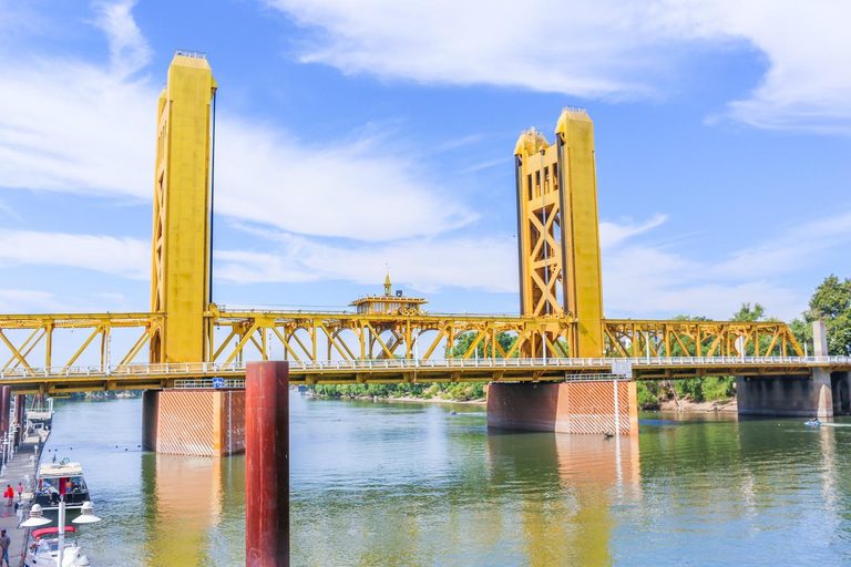 Sacramento Tower Bridge over the river during a Sacramento layover.